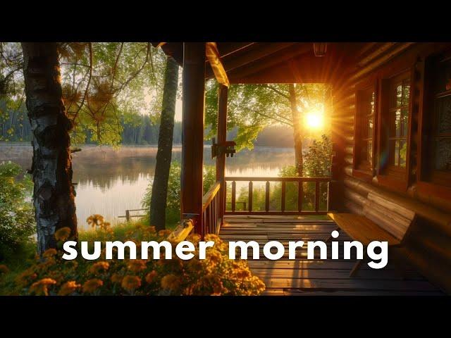 Lakeshore Porch Ambience ㅣLakeshore Sounds & Birds ChirpingㅣSummer Cottage Ambience