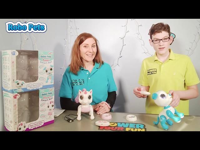 Robo Pets Demo of Unicorn and Puppy Smart Bots | Power Your Fun