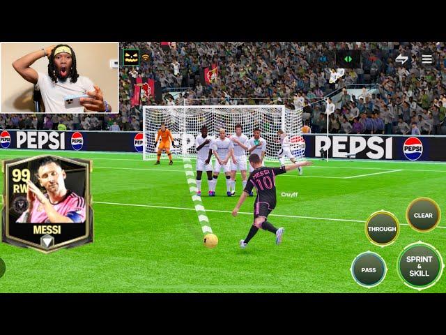 OMG!! 99 TOTW Messi Free-Kick is BROKEN - FC MOBILE