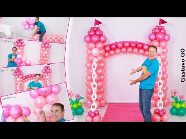 BALLOON CASTLE  balloon decoration ideas birthday decoration ideas at home - Gustavo gg