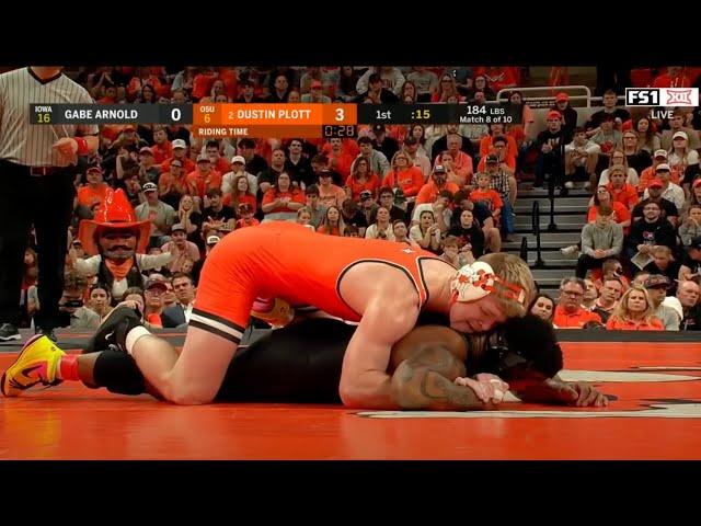 184lbs Dustin Plott (Oklahoma State) vs Gabe Arnold (Iowa)