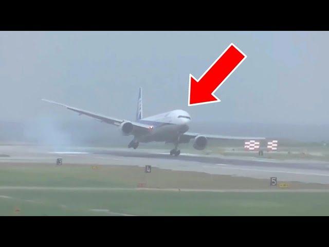 PLANE STRUGGLES TO LAND - Daily dose of aviation