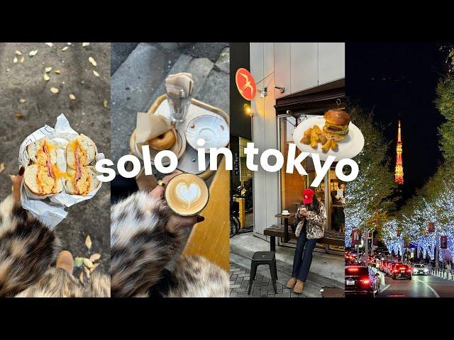 alone in tokyo travel vlog｜ things to do in tokyo for christmas｜ new york bagel, cafe hopping 