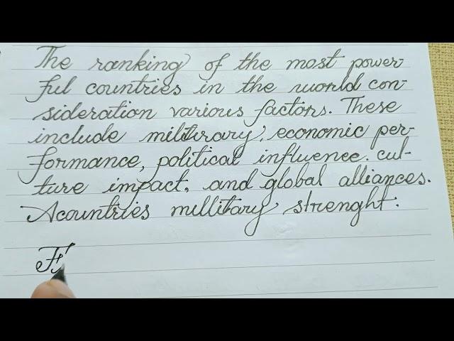 English Handwriting  - Part 06