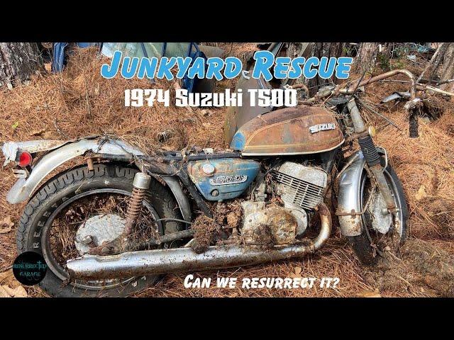 1974 Suzuki T500 ABANDONED in the JUNKYARD - Getting it to Run Again (Our Biggest Challenge so far!)