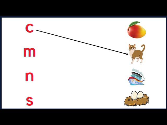 abcd match the letters with pictures | lkg ukg class english Worksheets | toppo kids