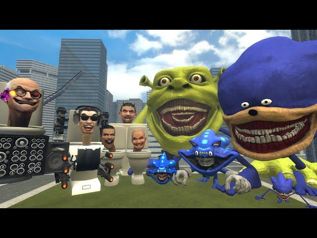 SHIN SONIC TAPES vs SKIBIDI TOILET EVOLUTION - Epic Battle in Garry's Mod!