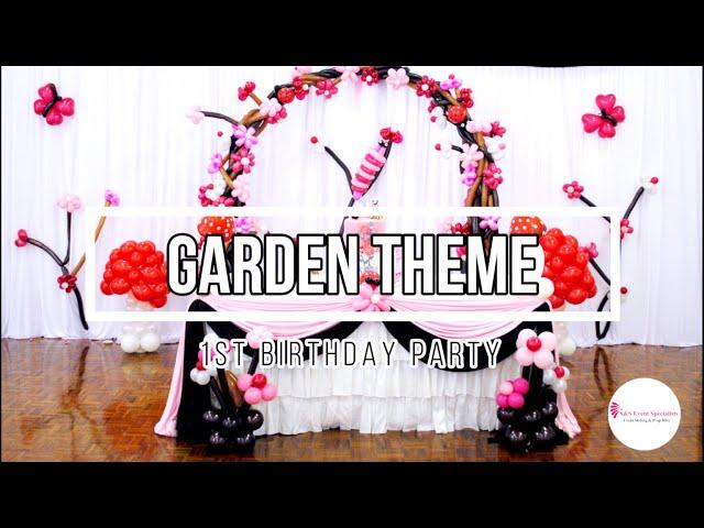 Beautiful Balloon flowers Garden Theme - 1st Birthday Party ideas