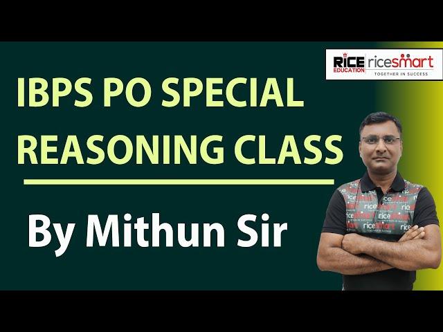 Reasoning Class for Bank Exams | IBPS - PO SPECIAL | Mithun Thakur  | RICE Education