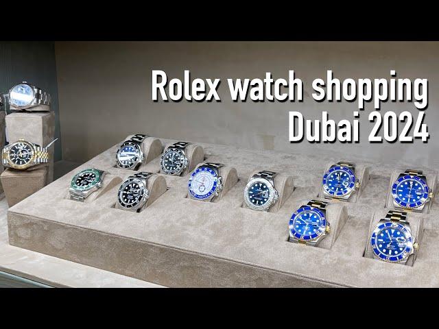 Rolex watch shopping grey market Dubai 2024 -Submariner GMT Master Royal Oaks Omega & Patek Nautilus