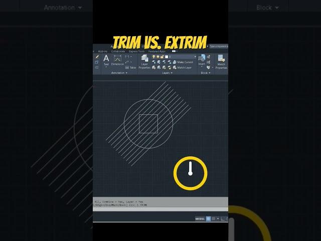 Autocad Trim Vs. ExTrim #papermachine #autocad #papercad #paper #autocadonline