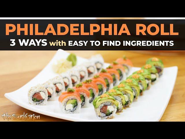 How to Make a PHILADELPHIA ROLL (Philly Roll) with The Sushi Man