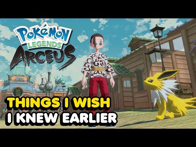 Things I Wish I Knew Earlier In Pokemon Legends Arceus (Tips & Tricks)