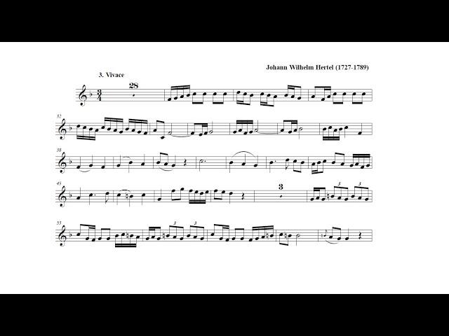 Johann Wilhelm Hertel: Trumpet Concerto n.1 (Günther Beetz, trumpet) III