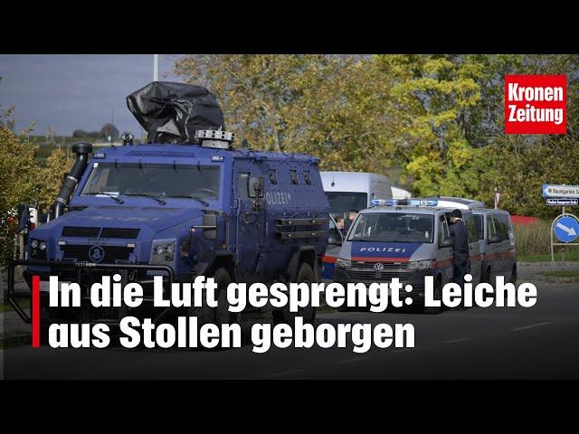 In die Luft gesprengt: Leiche aus Stollen geborgen | krone.tv NEWS