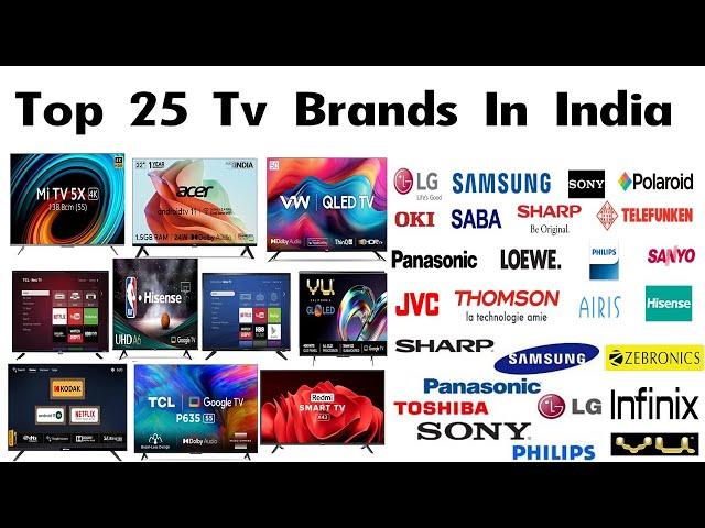 Top 25 Tv Brands In India | Best Tv Brands In India. #ledtv #oledtv #smarttv