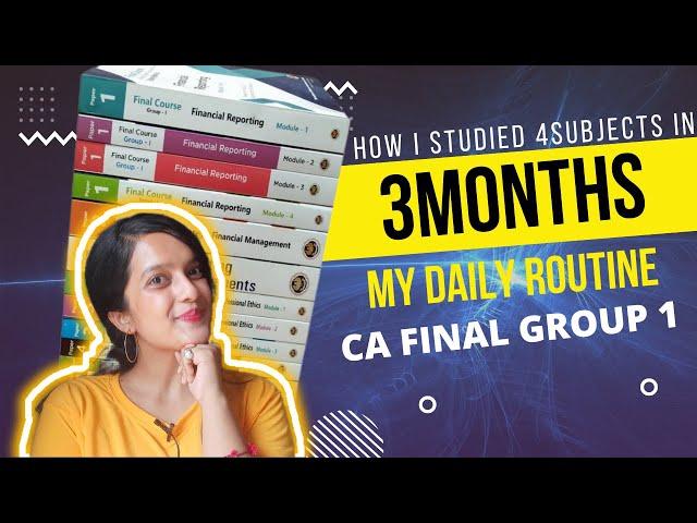 This is how I divided last 3months to 4subject | CA Final Group 1| My Daily Routine | Isha