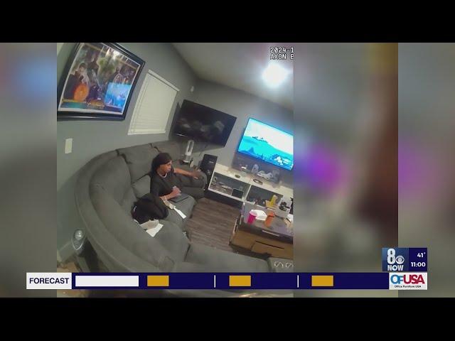 Video shows Las Vegas police officer at man's home hours before he shot him