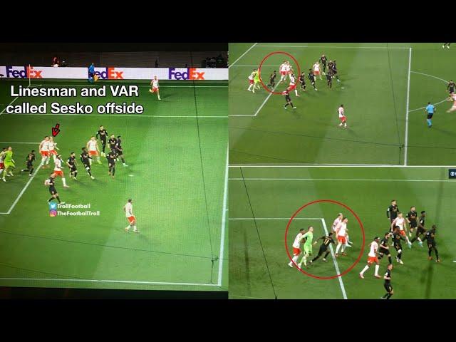 RB leipzig Controversial Disallowed Goal against Real Madrid