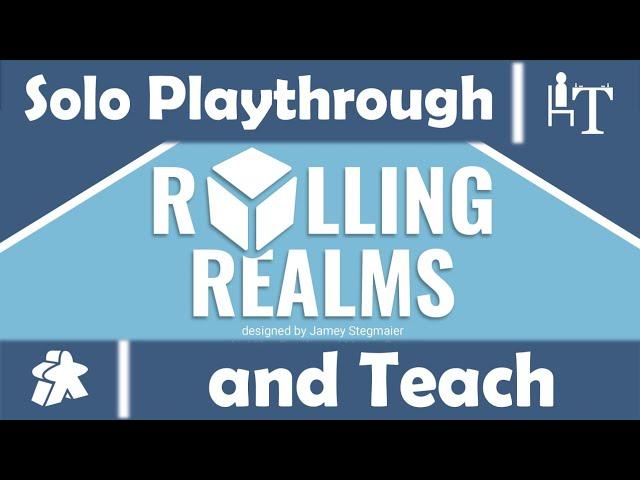 Rolling Realms Board Game - Solo Playthrough and Teach - Par for the Course?