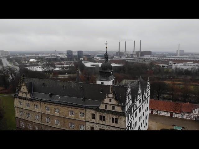 Volkswagen werke. Wolfsburg. Drone video