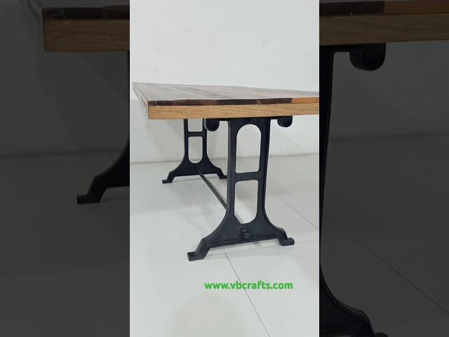 Old Wood Cast Iron Leg Dining Table #furniture #metal #table #farmhouse #antiquetable #arizona #usa