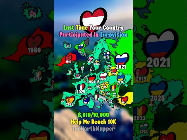 Last Time Your Country Participated In Eurovision #europe #sub #mapping #history #memes #viral