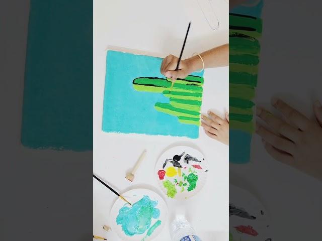 Easy Cactus Painting for kids  An Art class by #neeldeepscreations