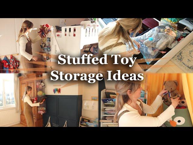 7 STUFFED TOY STORAGE IDEAS | TOY ORGANIZATION IN KIDS BEDROOM | ALINA GHOST