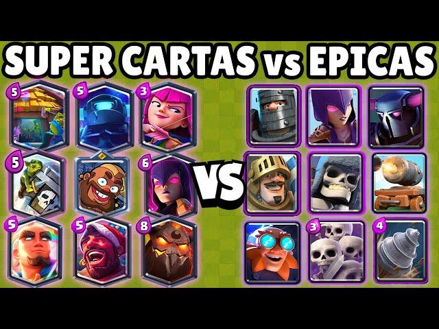 10 SUPER CARTAS vs 10 EPICAS | OLIMPIADAS de CALIDADES | CLASH ROYALE