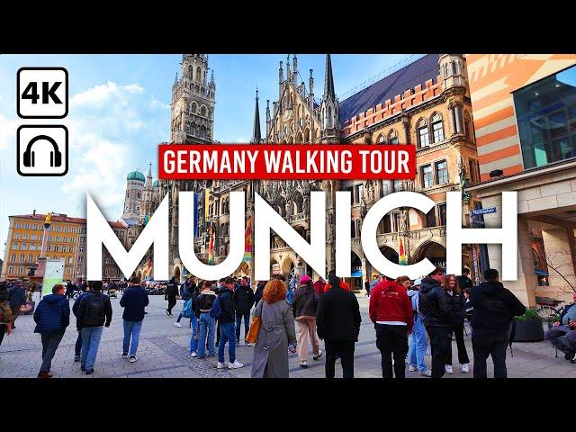 MUNICH, Germany  4K Walking Tour In The Bavarian Capital