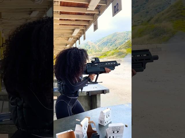 Girls first time at the gun range 