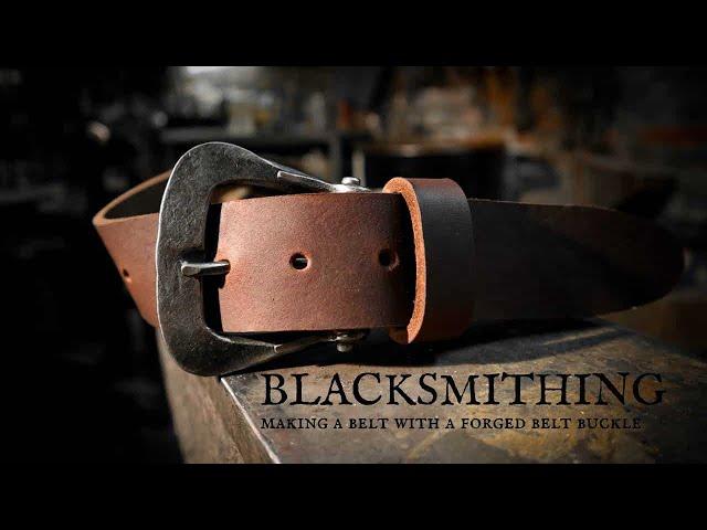 Blacksmithing | Making a belt with a forged belt buckle