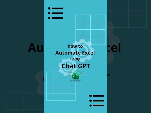 AUTOMATE EXCEL USING CHATGPT