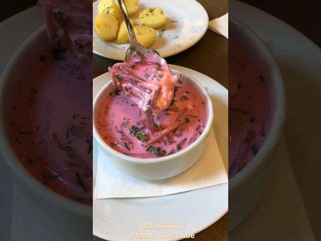 Beets Soup in Vilnius ️#travel #vilnius #lithuania #europe #food #eat #pray #beetroot #soup #love