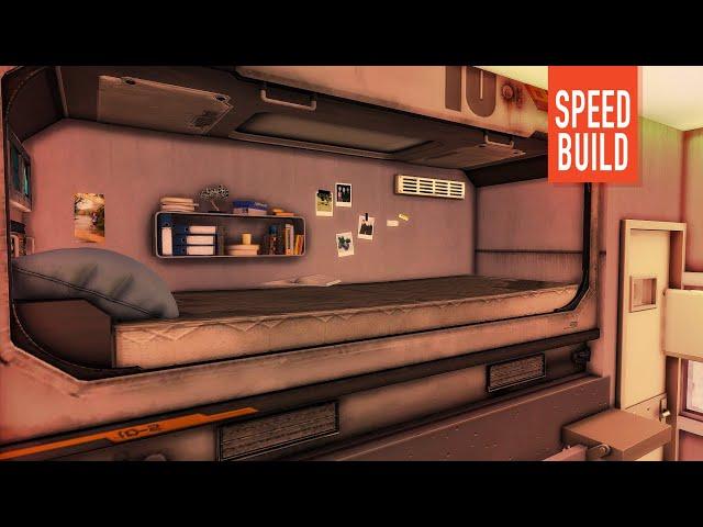 Sci-Fi Research Station in Space Speed Build - CC - The Sims 4