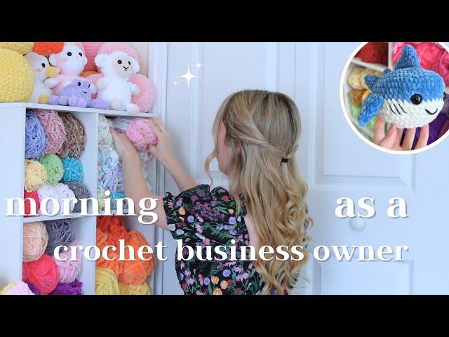 Morning as a Crochet Business Owner / New Pattern, Crochet with Me, Shopping Trip