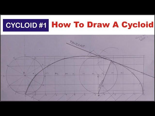 How to Draw a CYCLOID in Engineering Drawing | How to Construct a Cycloid | What is a Cycloid