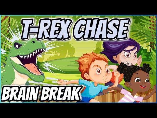  T-Rex Chase  Dinosaur Fitness Run | Brain Break | GoNoodle Inspired
