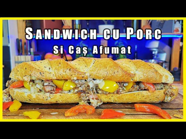 Sandwich cu Carne Tocata de Porc si Cas Afumat - Florin Arvunescu