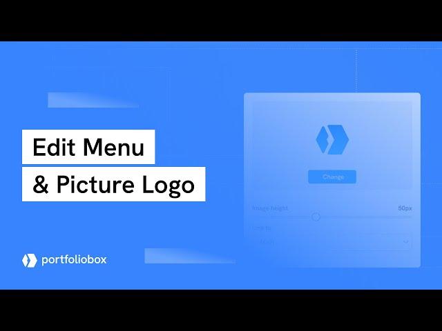 Customising Menus and Logos in Portfoliobox