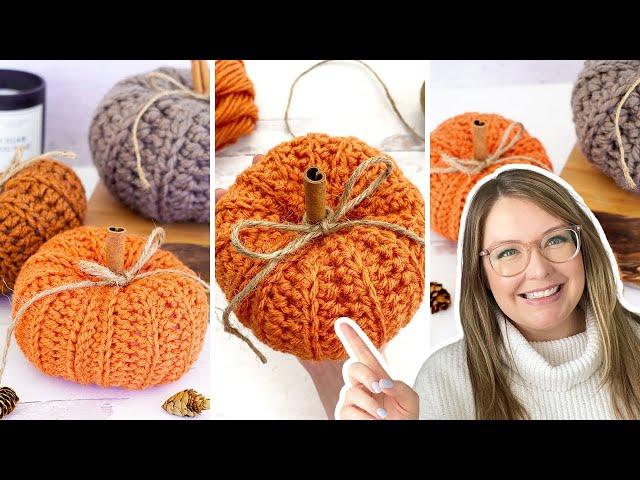 CROCHET Pumpkin Tutorial | How to make a crochet pumpkin for beginners | Just Be Crafty