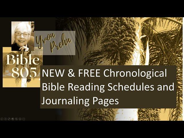 Free Chronological Reading Schedules and Bible Journal Pages