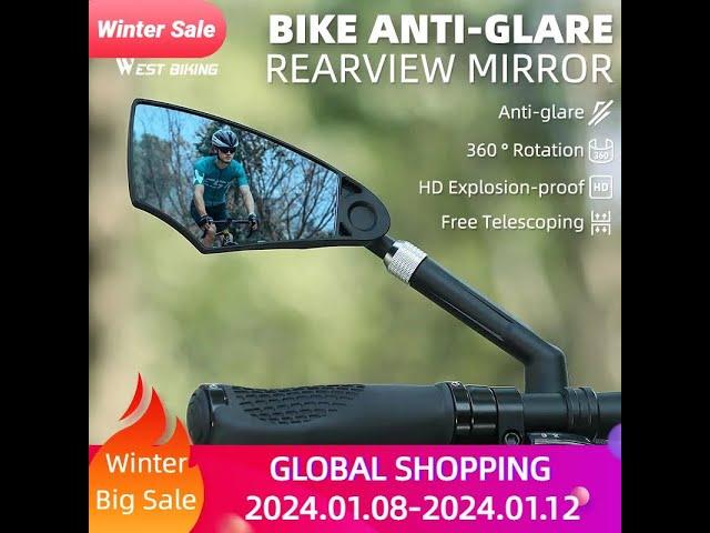 자전거 눈부심 방지 백미러/WEST BIKING Anti-glare electric scooter mirror, handlebar rear view