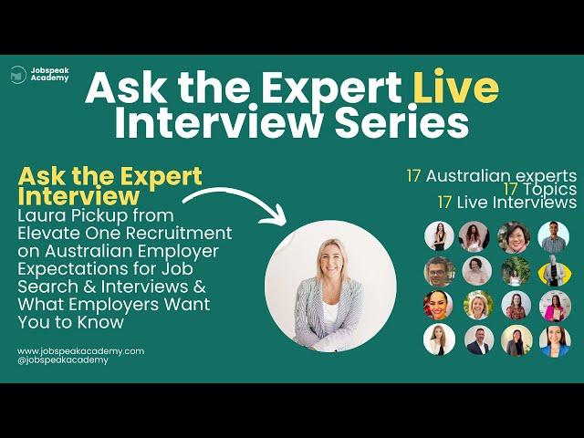 Ask the Expert with Lauren Pickup from ElevateOne Recruitment on Australian Employer Expectations