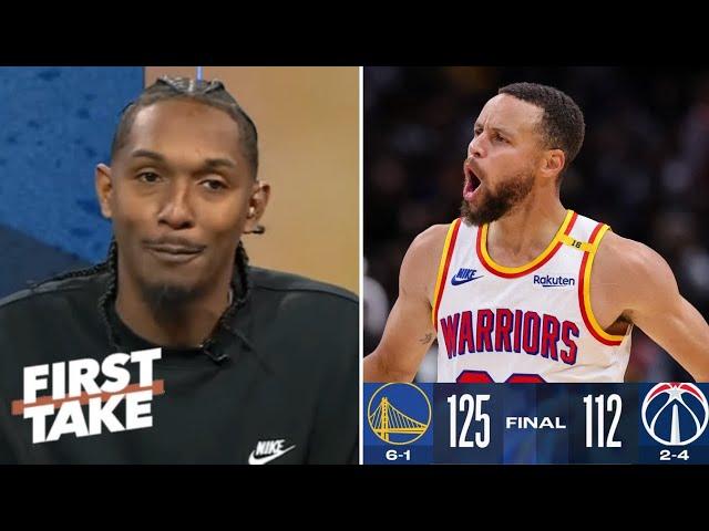 FIRST TAKE | "Warriors are become contenders in West!" - Lou Williams on Curry beat Wizards 125-112