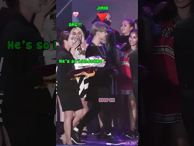 The Way The Girl Looks At Jimin  He's So Handsome  #shorts #jimin #girl #bts