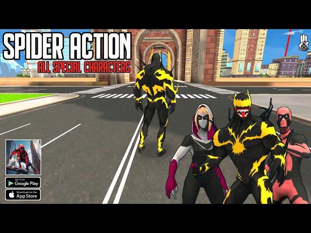 Spider Action: Fighting Game (New Update: All Special Characters) Gameplay Android & IOS