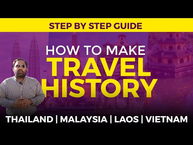 How to Make Travel History For USA Canada UK l Travel History Kaise Banaye l Sticker Visa