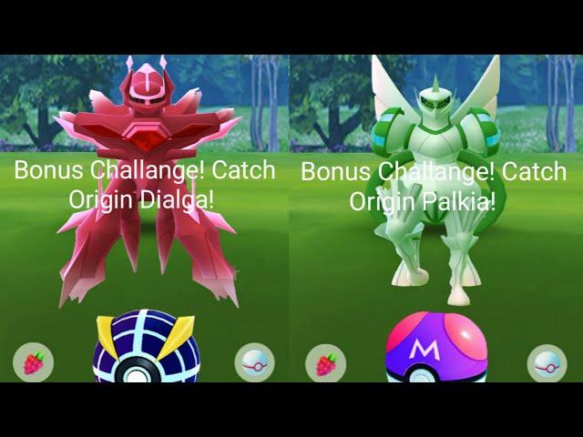 Shiny Origin "Dialga & Palkia" raids started in pokemongo...